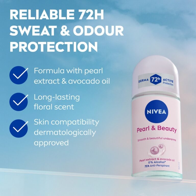 NIVEA Pearl & Beauty Antiperspirant Deodorant Roll-On 50 ml