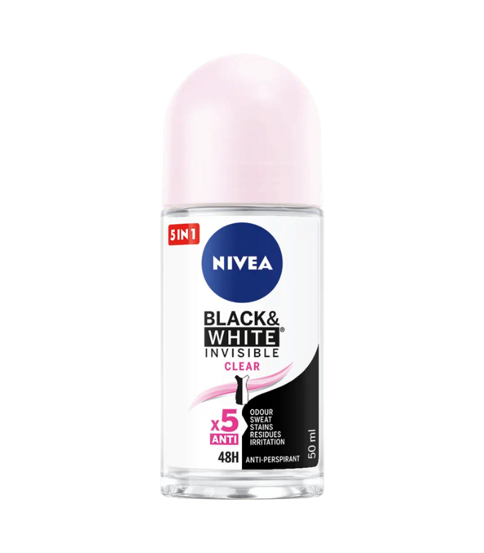 NIVEA Black & White Clear Anti-perspirant Roll-On 50ml