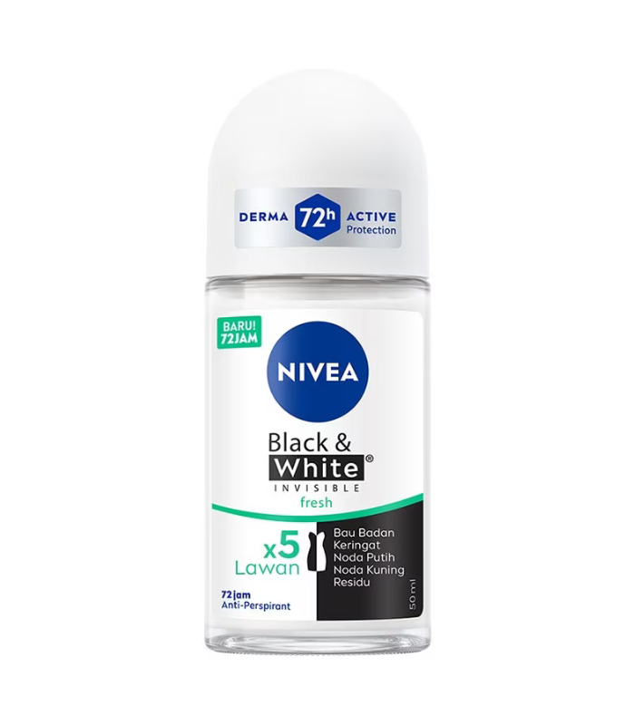Nivea Deodorant Roll On Black & White Invisible Fresh 50ml