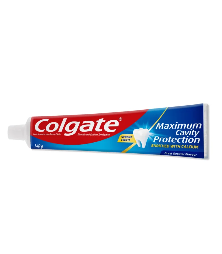 Colgate Maximum Caries Protection toothpaste with calcium cavity prevention whitening