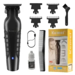 Kemei KM-2299 professional zero gap cordless hair clipper with T-blade for men