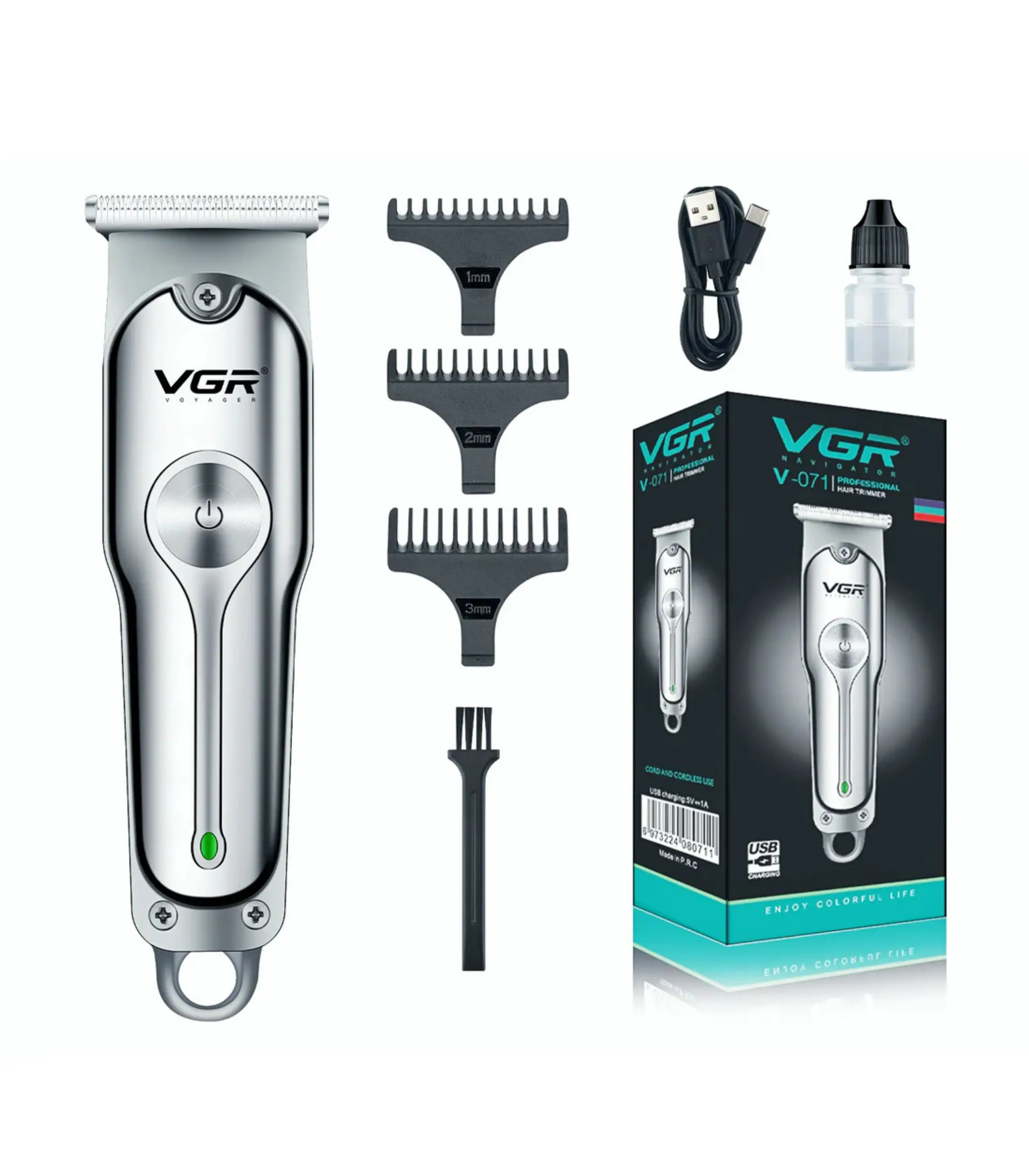 vgr v-071 professional hair clipper VGR V-071 professional rechargeable hair clipper and trimmer for men