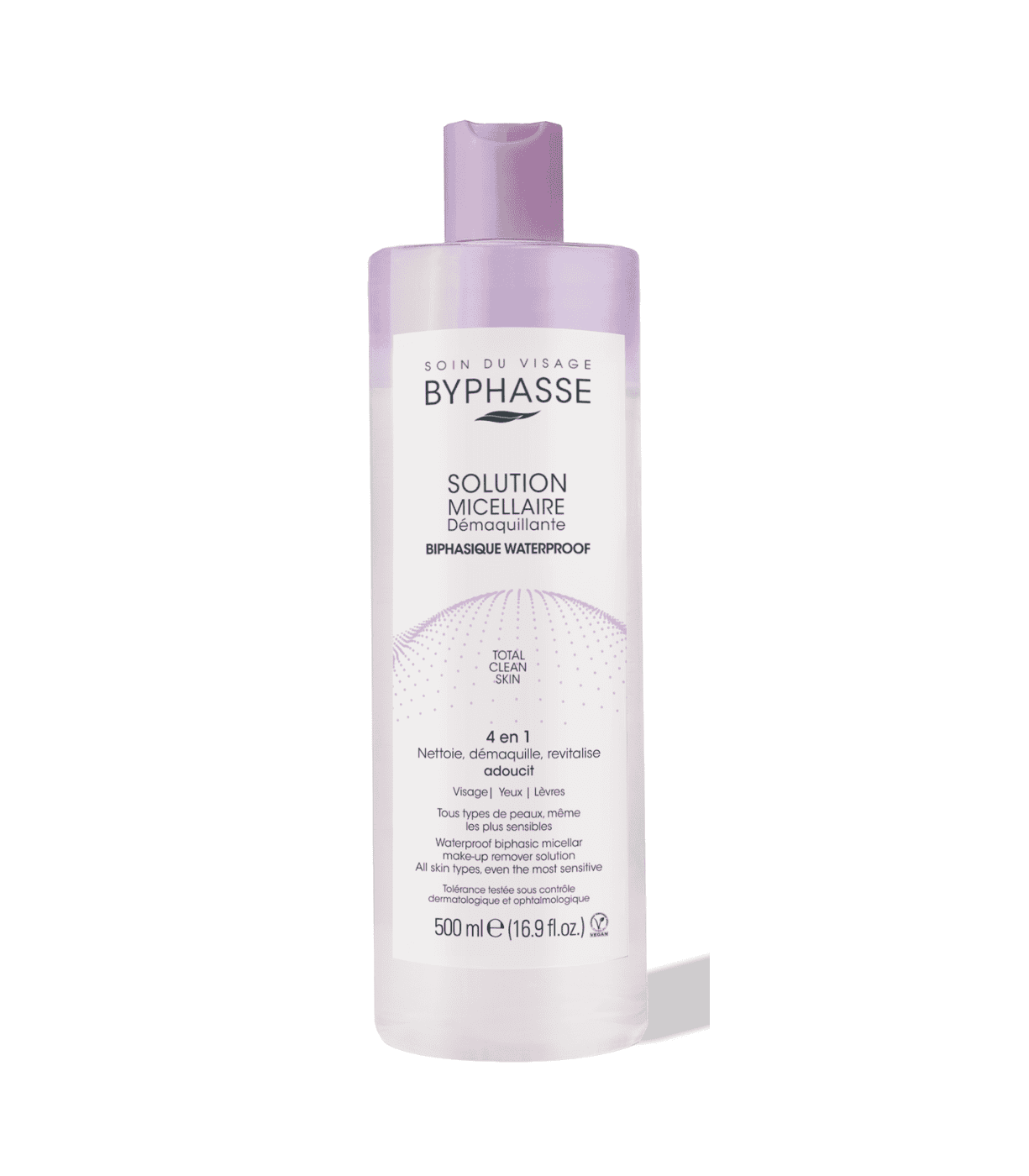 Byphasse Micellar Make-Up Remover Solution Biphasic Waterproof 500ml Byphasse Micellar Make-Up Remover Solution Biphasic Waterproof 500ml