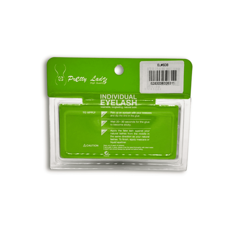 individual short double black eyelashes el#sdb