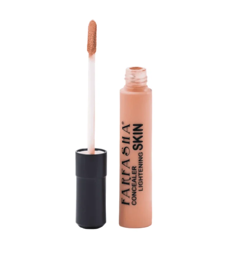 Farfasha Concealer Lightening Skin range showing six shades from 1 to 6, featuring a high-coverage brightening formula designed to hide dark circles and illuminate the face