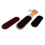 wood foot file with 2 replaceable sandpapers ff j04
