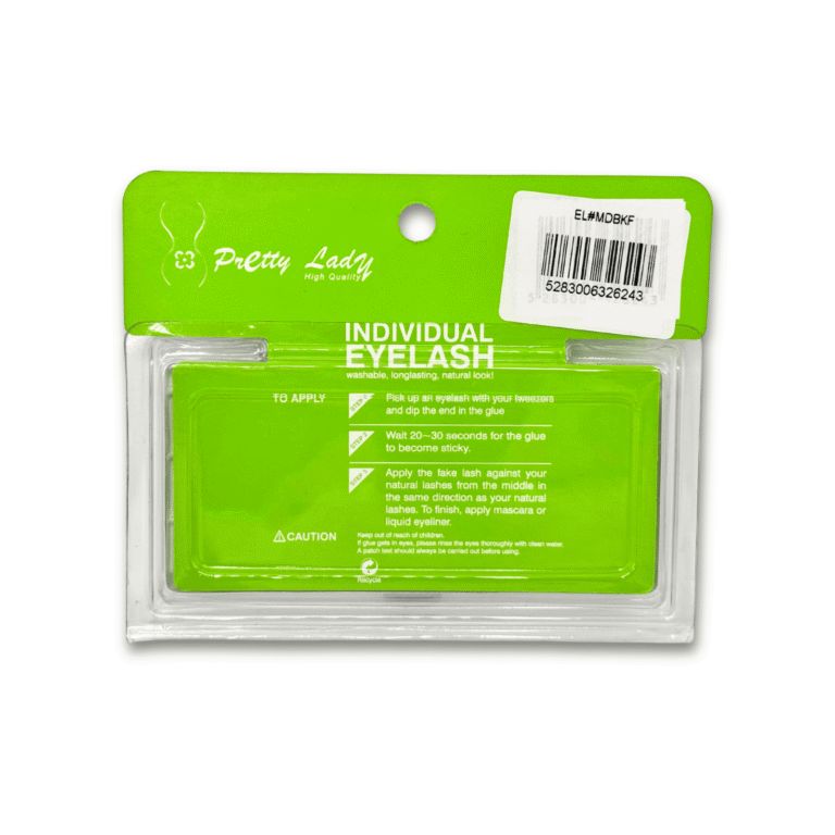 individual medium double black knot free eyelashes el#mdbkf